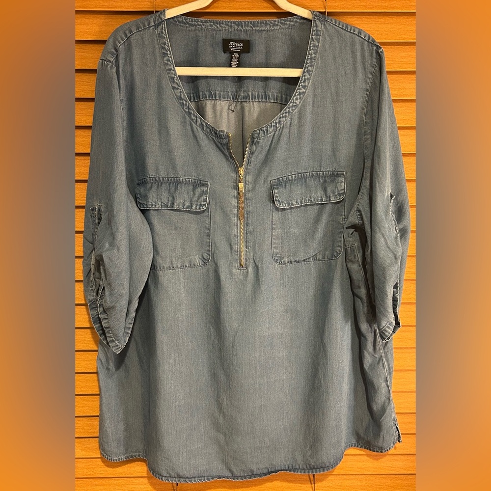 Jones New York Denim-like Casual 1/2 sleeve Size 2XL